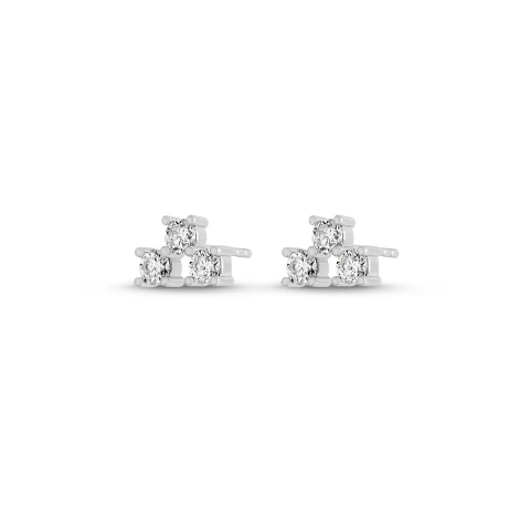 Brinco Trio Moissanite Prata 925