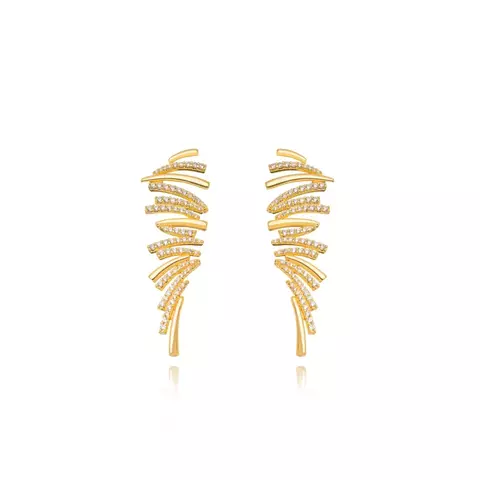 Brinco Espiral Cravejado