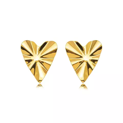 Brinco Coração Martelado Liso - comprar online