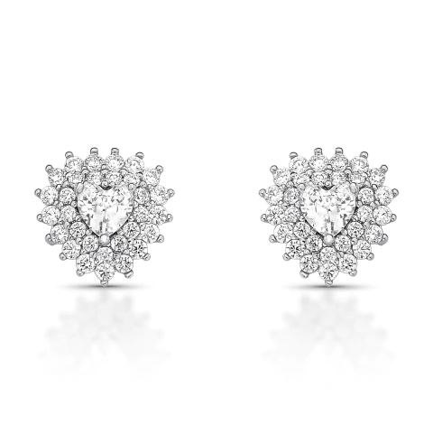 Brinco Coração Cravejado