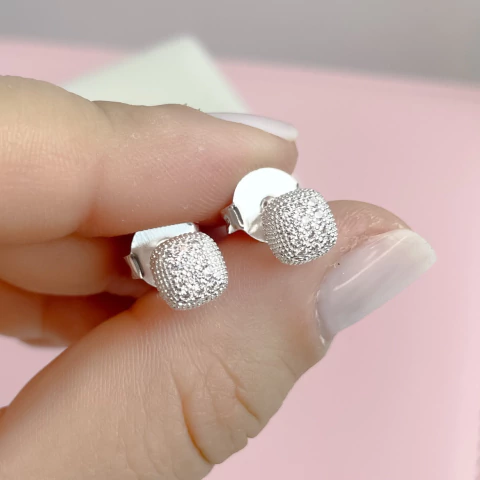 Caravanas cuadradas zirconias cristal - comprar online