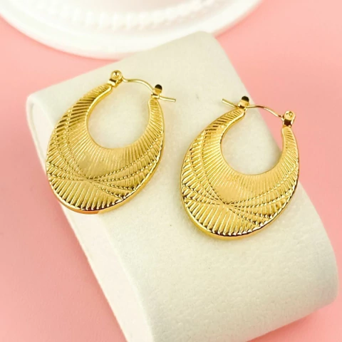 Aros planos con rayas - comprar online