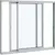 Janela de Correr sem Grade Alumínio 120 x 150 x 6,4 (cm) x Direta e Esquerda - 2 Folhas Móveis Branco SASAZAKI - comprar online