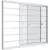 Janela de Correr Grade Horizontal Alumínio 100 x 120 x 6,54 (cm) x Direita - 2 Folhas - Branco - SASAZAKI