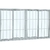 Janela de Correr Grade Classic Alumínio 100 x 150 x 9,4 (cm) x Central - 4 Folhas - Branco - SASAZAKI