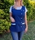 "Faustina" Azul con Blanco. Calidad Premium en internet