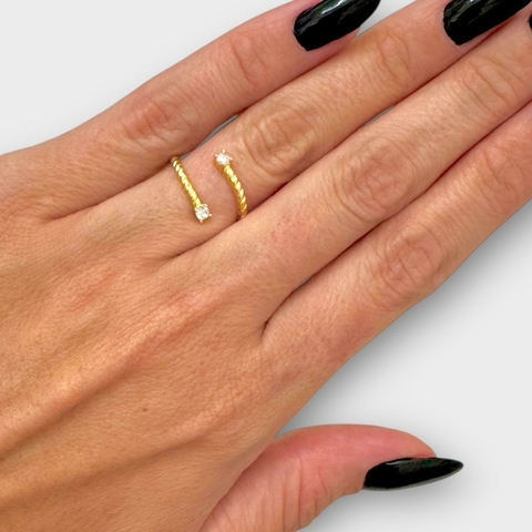 ANEL DUPLO COM 2 ZICORNIA FINO