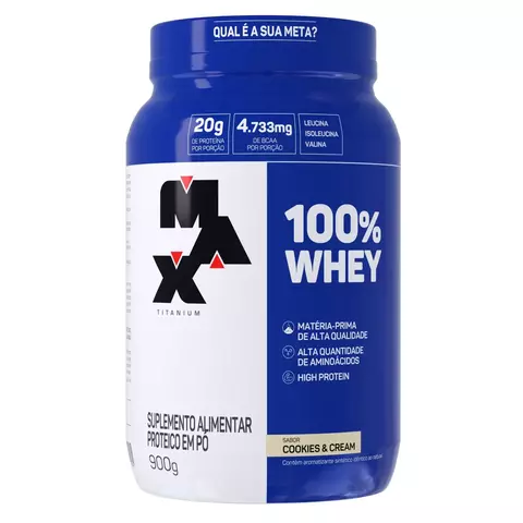 Whey Protein Concentrado Max Titanium sabor Cookies e Cream 900g - comprar online