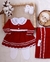 Saída de Maternidade Titi Vermelho - 3 peças (ler a descrição do anúncio)