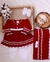Saída de Maternidade Titi Vermelho - 3 peças (ler a descrição do anúncio) - loja online
