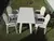 Combo 4 Sillas Caribe Mascardi 1 Mesa Rectangular 140Cm Reforzada Color Blanco - comprar online
