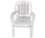 Combo 6 Sillas Caribe Mascardi 1 Mesa Rectangular Encastrable Color Blanco - comprar online