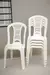 Combo 4 Sillas Reina Mascardi 1 Mesa Redonda de 7 Patas Color Blanco - tienda online