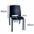 Combo 2 Sillas Dubai Mascardi 1 Mesa Cuadrada Encastrable Color Negro - comprar online
