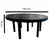 Combo 6 Sillas Caribe Mascardi 1 Mesa Redonda de 7 Patas Color Negro - comprar online