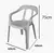 Combo 4 Sillas Milano Mascardi 1 Mesa Cuadrada 75x75 Color Blanco en internet