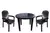 Combo 2 Sillas Caribe Mascardi 1 Mesa Redonda 90Cm Color Negro