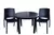 Combo 2 Sillas Dubai Mascardi 1 Mesa Redonda 90Cm Color Negro