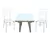 Combo 2 Sillas Tiffany Mascardi 1 Mesa Cuadrada 75x75 Color Blanco