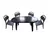 Combo 4 Sillas Canada Mascardi 1 Mesa Oval Color Negro