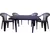 Combo 4 Sillas Parecido Mascardi 1 Mesa Rectangular Encastrable Color Negro