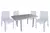 Combo 4 Sillas Perla Mascardi 1 Mesa Rectangular Encastrable Color Blanco