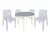 Combo 4 Sillas Perla Mascardi 1 Mesa Redonda 90Cm Color Blanco