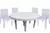 Combo 4 Sillas Perla Mascardi 1 Mesa Redonda de 7 Patas Color Blanco