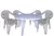 Combo 4 Sillas Similar Mascardi 1 Mesa Redonda 120Cm Color Blanco