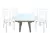 Combo 4 Sillas Tiffany Mascardi 1 Mesa Cuadrada 75x75 Color Blanco