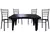 Combo 4 Sillas Tiffany Mascardi 1 Mesa Rectangular 140Cm Color Negro