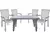 Combo 4 Sillas Turco Mascardi 1 Mesa Rectangular 140Cm Color Blanco