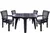 Combo 4 Sillas Turco Mascardi 1 Mesa Redonda 120Cm Color Negro