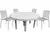 Combo 4 Sillas Valencia Mascardi 1 Mesa Redonda de 7 Patas Color Blanco