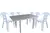 Combo 6 Sillas Ancona Mascardi 1 Mesa Rectangular Encastrable Color Blanco
