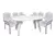 Combo 6 Sillas Caribe Mascardi 1 Mesa Oval Color Blanco