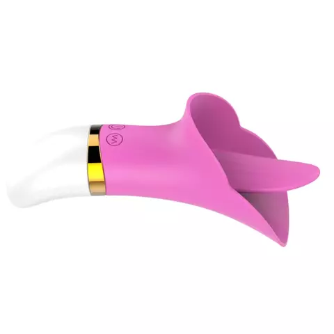 VIBRADOR ESTIMULADOR CLITORIANO FORMATO DE LÍNGUA - ROSA