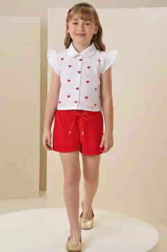 CJ.CAMISA CORAÇAO E SHORT