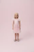 Vestido Petit Cherie de tule com babados e pérolas aplicadas