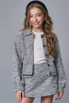 Blusa Infantil Menina Canelada Off White 89038