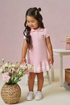 Vestido em Suedine Infanti