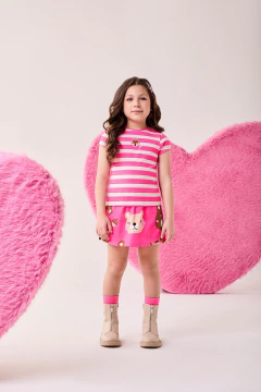 Conjunto Infantil Menina Rosa Bimbi FA793