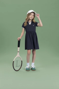 Vestido Infantil Menina Lamon Azul Marinho 70263