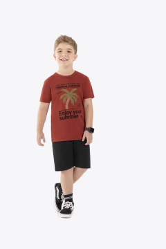 Conjunto Infantil Masculino Telha 302561