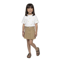 Short Saia Feminino Mania Kids Jeans
