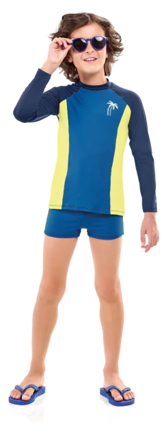 Conjunto Infantil Masculino Camiseta e Sunga Banho 047001