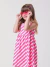 Vestido Menina Infantil Listrado Rosa Neon na internet