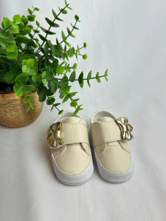 Tênis Infantil Feminino Off White Bebê Menina 8171B
