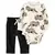 Set 2 piezas Body pantalon Rinoceronte