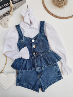 CONJUNTO PEPLUM JEANS PREMIUM